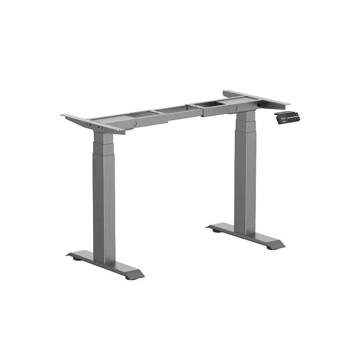 Essential single-motor height-adjustable desk frame — space grey