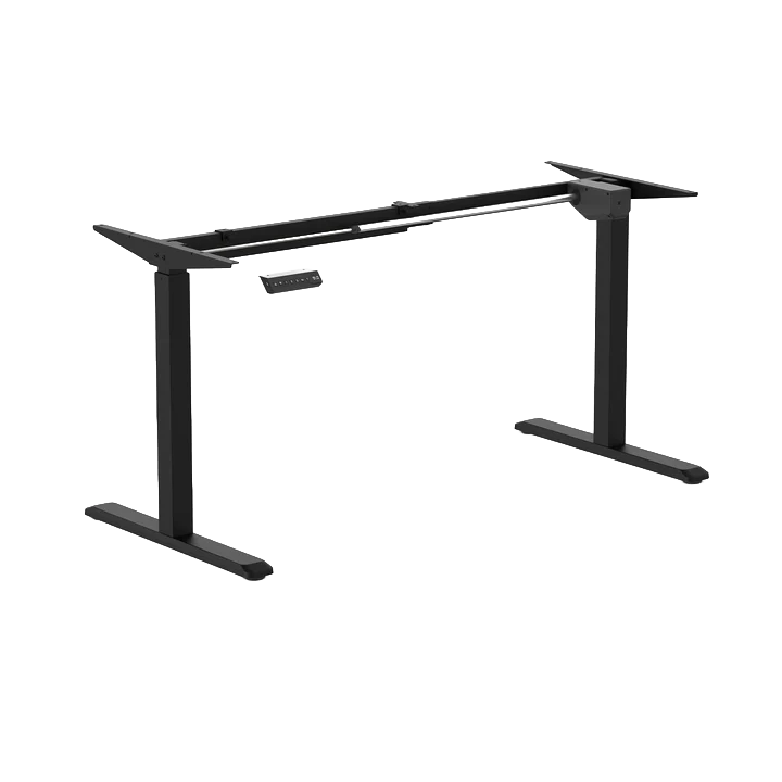 Commercial single-motor height-adjustable desk frame — reinforced steel