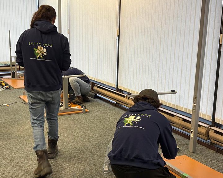 Office furniture transition — coordination and crew management on site